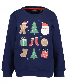 Sweater Weihnachten dunkelblau 92